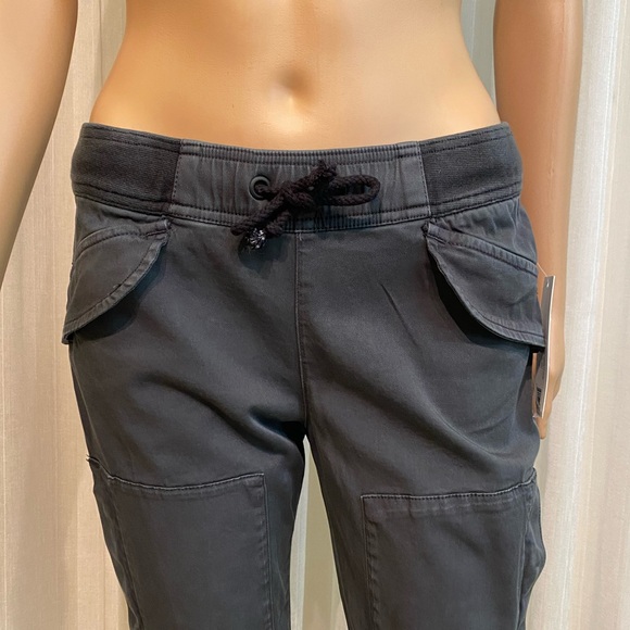 NWT Hudson Runaway Flight Pants Black Drawstring Waist 8 Pockets Size 25 - Picture 2 of 16